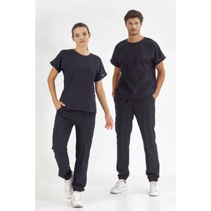 Çizgi Medikal Basic Lüks Kaliteli Likralı Doktor Hemşire Forması Scrubs Lacivert