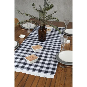 Cotton Maison Runner Kareli Fistolu Retro 40 x 110  cm