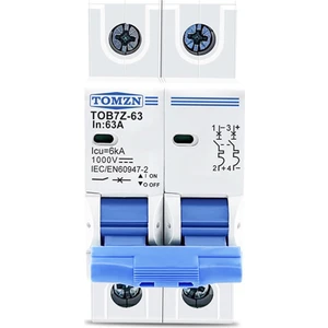 Tomzn 2p Dc 1000V Solar Mini Devre Kesici Pv Sistemi Için Dc Mcb Devre Kesici, 63A (Yurt Dışından)