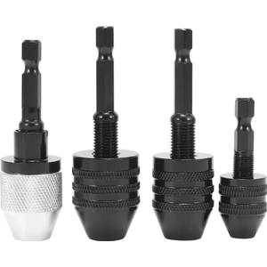 4pcs Matkap Chuck Değişim Adaptörü, Anahtarsız Mandren Dönüşüm Aracı Anahtarsız Matkap Chuck, Matkap Adaptörü 1/4, 1/8, 1/16 (Yurt Dışından)