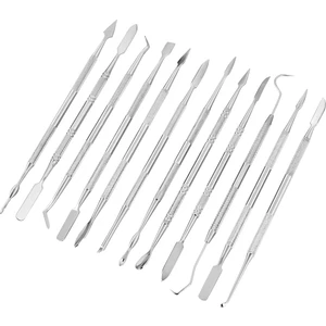 12 Adet Balmumu Oymacılar Seti Çift Uçlu Diş Balmumu Modelleme Şekillendirici Araçları Diş Seçtikleri Polimer Çömlekçilik Kil Oyma Aracı (Yurt Dışından)