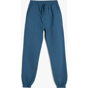 Beli Bağlamalı Cep Detaylı Pamuklu Jogger Pantolon