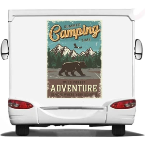 Kamp Camping Adventure Doğa Vahşi Hayat Sticker Araba Oto Motosiklet Karavan Sticker Etiket 01793