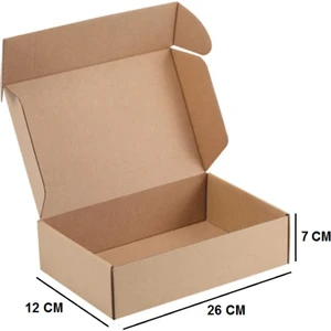 E-Ticaret Kutusu, Büyük Ürün Kutusu, Kitap Kutusu 26X12X7 cm 100 Adet