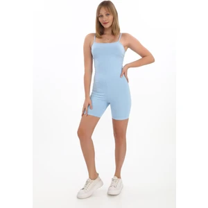Ince Askılı Body Tulum -Açık Mavi