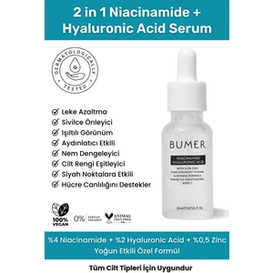 Niacinamide + Hyaluronic Acid Yoğunlaştırılmış Yüz Bakım Serumu 20ML.