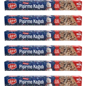 Kış Temalı Kesilmiş Pişirme Kağıdı 37cm x 42cm 16 Yaprak 6 Adet