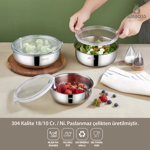 Prime 6 Parça Saklama Kabı Kapaklı