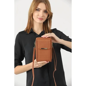 Kadın Çapraz Askılı Telefon Bölmeli Cüzdan Çanta