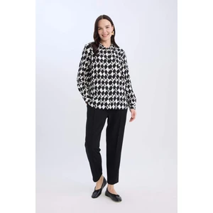 Krep Pantolon Carrot Fit Basic Düz Beli Lastikli Dar Paça Cepli D5950AX24WN