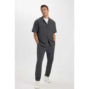 Relax Fit Rahat Kesim Düz Paça Krinkıl Yazlık Kumaş Pantolon C3930AX24SM