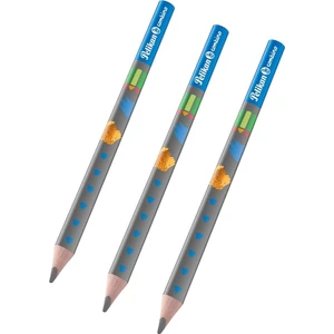 Combino Jumbo Üçgen Kurşun Ilk Kalemim (Mavi Desenli)- 3'lü