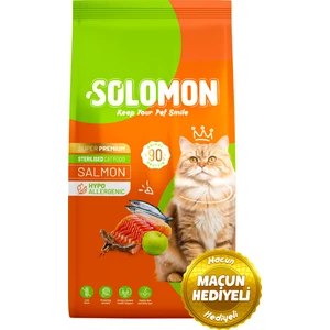 Kısırlaştırılmış Somon'lu Süper Premium Kedi Maması 9 kg Düşük Tahıllı  Hipoalerjenik