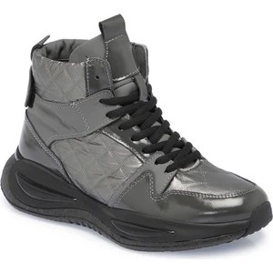 Gri Deri-Tekstil Erkek Casual Bot - E23K1BT56376-S1P