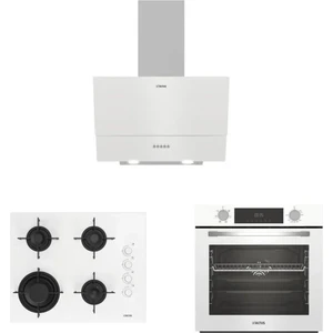Ala 322 W Fırın 189 Dw Ocak 527 W Davlumbaz Beyaz Cam Ankastre Set