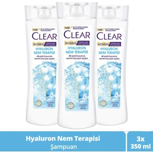 Women Hyaluron Nem Terapili, Kepeğe Karşı Etkili Hafif Formüllü Saç Bakım Şampuanı 350 ml 3'lü Paket