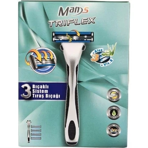 Wilkinson Sword Man's Triflex 3 Bıçaklı Sistem Tıraş Bıçağı Sapı ve 4 Yedek Başlık