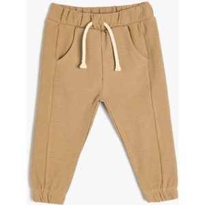 Pamuklu Beli Bağcıklı Jogger Pantolon