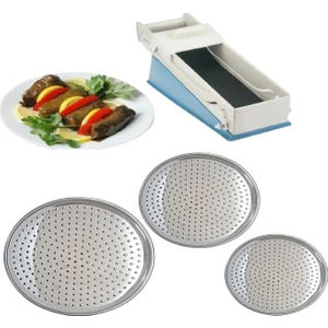 5dm 3 Boy Paslanmaz Çelik  Sarma Altlığı Pizza Tepsisi 20-22-24 Cm - Yaprak Sarma Makinesi