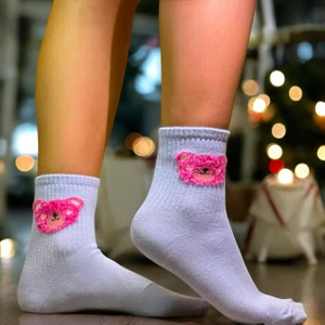 Hediyelik Peluş Teddy Tüylü Kadın Çorap
