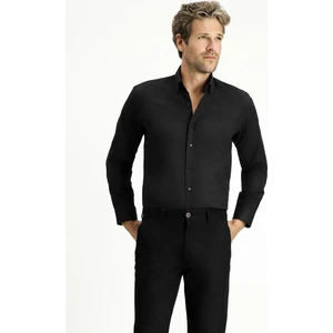 Uzun Kol Slim Fit Düğmeli Yaka Oxford Pamuklu Kolay Ütülenebilir Gömlek
