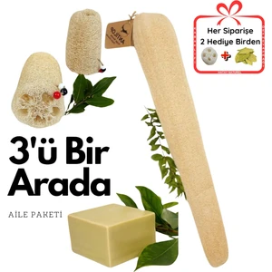 Aile Bakım Paketi, Uzun Kabak Lif, Silindir Kabak Lif ve Özel Üretim Saf Defne Sabunu