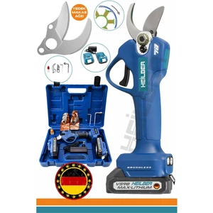 Alman V598 Mavi Çift Akülü Profesyonel Akülü Dal Budama Makası Şarjlı Bağ Makası