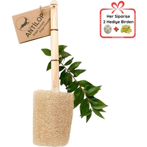 Ahşap Saplı, Özel Tasarım Kabak Lif, Doğal Peeling Etkili, Selülitleri Azaltmaya Yardımcı