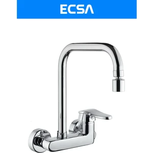 Krom Duvardan Köşe Borulu Mutfak Bataryası Çeşme Musluğu