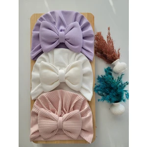 Kız Bebek Renkli Kaşkorse Bone 3'lü Set