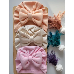 Kız Bebek Renkli Kaşkorse Bone 3'lü Set