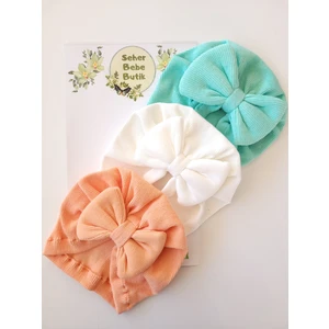 Kız Bebek Renkli Kaşkorse Bone 3'lü Set