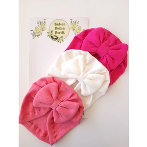 Kız Bebek Renkli Kaşkorse Bone 3'lü Set