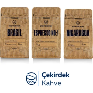 3'lü Çekirdek Kahve Tanışma Paketi / Brezilya - Espresso No:1 - Nikaragua