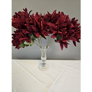 5 Dallı  Bordo Çan Çiçeği 34 cm El Buketı Vazo Aranjman Dekor Çiçeği
