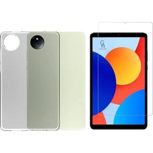 Xiaomi Redmi Pad Se 8.7 Inç ile Uyumlu Şeffaf Esnek Silikon Tablet Kılıfı Ekran Koruyucu ve Kalem