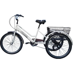 Strade 3 Tekerlekli Kargo Bisikleti 24 Jant (Beyaz)
