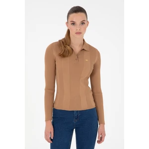 U.S. Polo Assn. Kadın Camel Kazak /triko 50297087-VR015