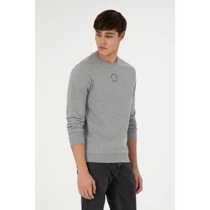 U.S. Polo Assn. Erkek Gri Melanj Sweatshirt 50293436-VR086