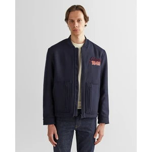 Erkek Lacivert Oversize Fit Gömlek Yaka Logolu Mont 7124312T.433