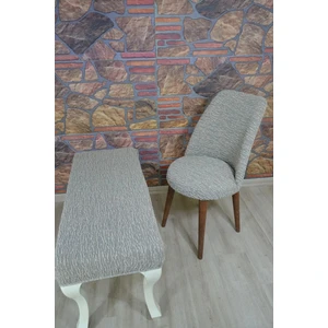 Sandalye Takımı 4 Adet Sandalye 1 Adet Sırtsız Puf