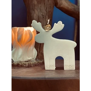 Yılbaşı Temalı Vegan Soya Wa x  Dekoratif Geyik Model - Vanilya Kokulu Mum
