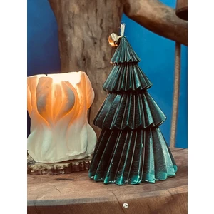 Yeşil Yeni Yıl Yılbaşı Ağacı Dekoratif Mum