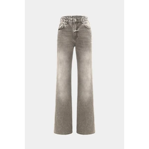 High Waist Wed Leg Kar Yıkama Geniş Paça Dikişsiz Jean