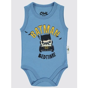 Civil Baby Erkek Bebek Çıtçıtlı Badi 1-18 Ay  Açık Indigo