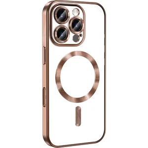 Apple iPhone 16 Pro Kılıf Magsafe Kamera Lensli Korumalı Şeffaf Silikon Kapak