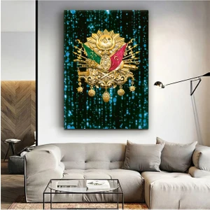 Zevahir Mobilya Dekorasyon Osmanlı Tuğrası Kanvas Tablo