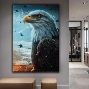 Zevahir Mobilya Dekorasyon Kartal Kanvas Tablo