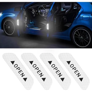 Araç Kapı Içi Reflektör Çıkartmalar Gece Reflektörlü Uyarı Çıkartmalar Petekli Fosfor Sarı Reflektör