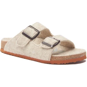 / Bali-W - Yün Çift Bantlı Ev Terliği ( Bej Yün )